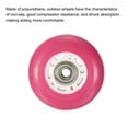 thumbnail image 4 of Uxcell Inline Skate Wheels with Bearings 82A Skate Replacement, Pink 4 Pack, 4 of 5