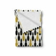 thumbnail image 2 of Yellow and Black Soft Flannel Fleece Throw Blanket, Exotic Getaway Themed Illustration Fresh Summer Season Food, Cozy Plush for Indoor and Outdoor Use, 60" x 80", Earth Yellow and Black, by Ambesonne, 2 of 6