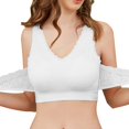 thumbnail image 3 of Cathalem Pure Comfort Bra, Stretchy Bra, Convertible Bra for Everyday Comfort Women T Shirt Bra(White,XL), 3 of 3