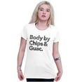 thumbnail image 4 of Body By Chips Guacamole Funny Saying Womens Fitted Plus Size Graphic Tee Brisco Brands 2X, 4 of 5