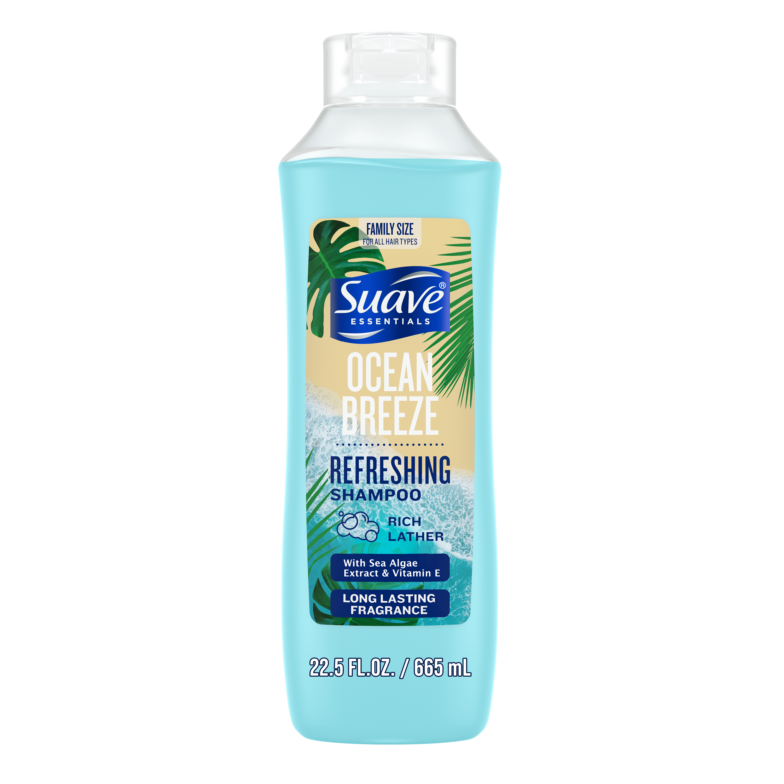 (2 pack) Suave Essentials Refreshing Shampoo, Ocean Breeze, 22.5 fl oz