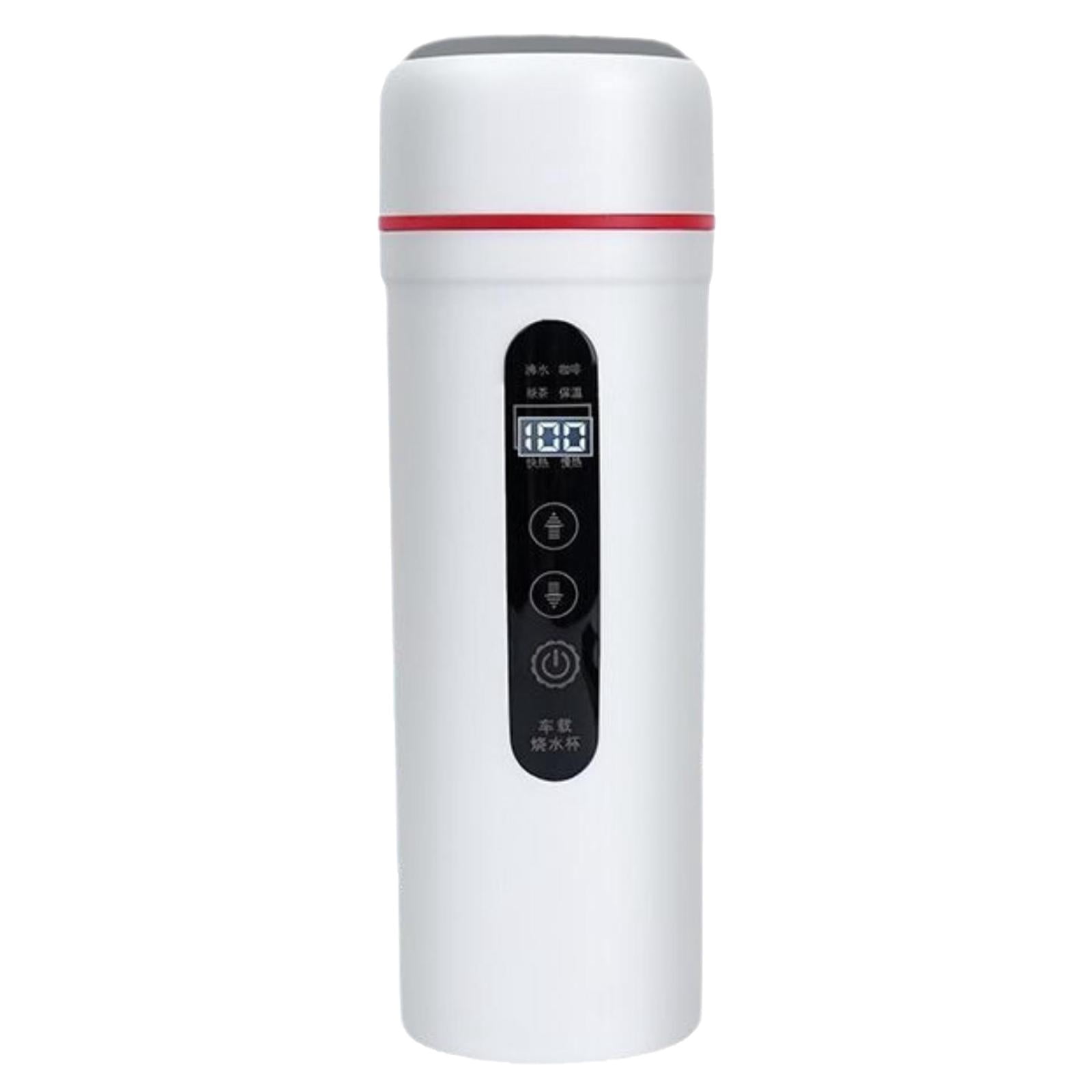 Baoblaze 12V 24V 400ml Car Electric Water Kettle Portable for Heating Coffee Tea White