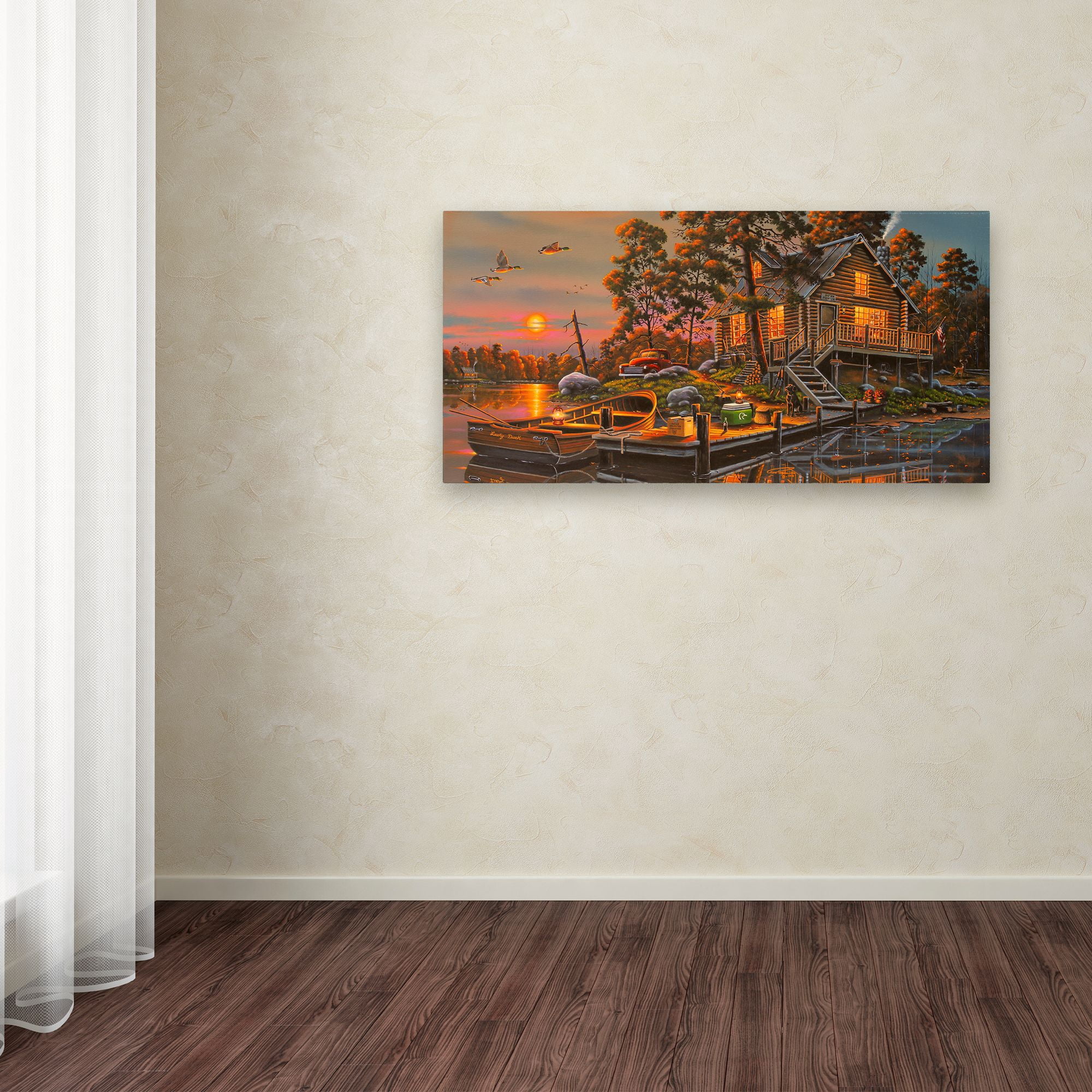 Trademark Fine Art Landscape Canvas Art ' Duck Haven ' by Geno Peoples