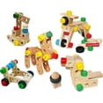 thumbnail image 2 of Vett Wooden Nuts and Bolts set Building Blocks Construction Kit 31 Pieces Travel Toy- Model Building Tool Kits for Kids, 2 of 5