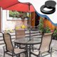 thumbnail image 2 of Umbrella Ring for Outdoor Tables Flexible Easy Installation Parasol Wedge for Garden Patio Pool Black Umbrella Ring, 2 of 4