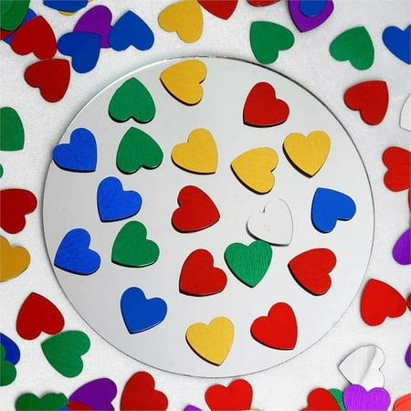 Foil Heart - Efavormart Dreamy Metallic Foil Wedding-Party Heart Confetti Sprinkles- 300 PCS-Assorted