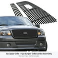 thumbnail image 3 of APS Compatible with Ford F-150 2006-2008 Honeycomb Style with Logo Show Stainless Steel Black Horizontal Billet Grille Insert Combo F67858J, 3 of 7