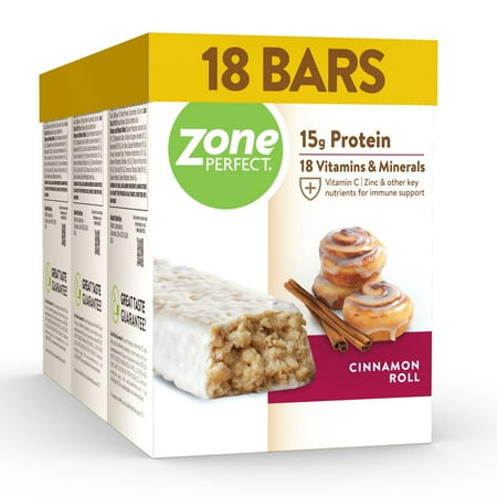 ZonePerfect Protein Bars | Cinnamon Roll | 18 Bars