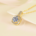 thumbnail image 3 of Women's Gold Plated Clasp Pendant Necklace, Elegant Minimalist Chain Necklace, Fashion Jewelry Gift for Mom, Wife, Girlfriend, Birthday, Anniversary, Christmas, 3 of 8
