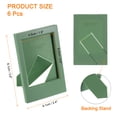 thumbnail image 2 of 6 Pcs Mini Picture Frames 2.4 x 3.6 Inch Rectangle Small Picture Photo Frame Holder for Tabletop Display Photos Paintings Landscape Posters Artwork, Green, 2 of 5