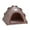 Brown, variant on Pet Tent Cats Dogs Bed for Indoor Cats Dogs Bed Cats Dogs Cave Bed Warm Enclosed Covered Cats Tent Outdoor Cave Bed House for Cats Puppy Or Small Pet