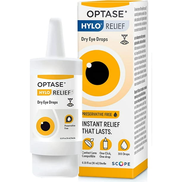 OPTASE Hylo Relief Dry Eye Drops Preservative Free Eye Drops for Dry