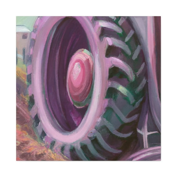 Tractor Tire: Art Nouveau - Canvas