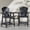 Black, variant on Buballino Adirondack Chairs, Plastic Adirondack Chairs, High Back, Weather Resistant, Set of 2