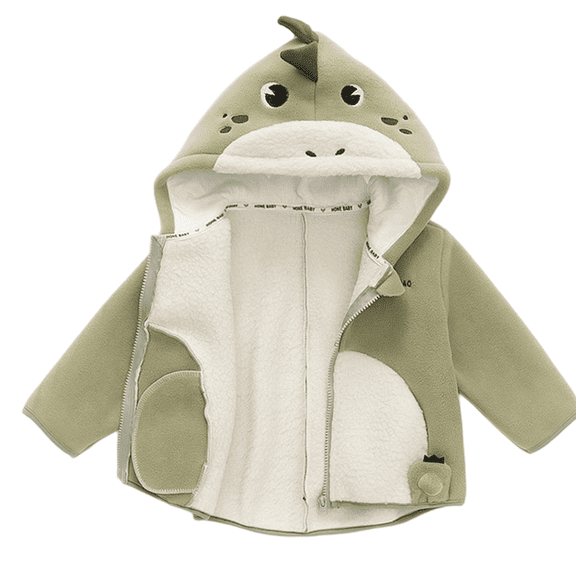 YunPes Children's Warm Top Coat Children's Wear Lined Thickened Plush Coat Jackets Kids