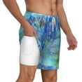 thumbnail image 3 of Balery Peacock Mens Swim Trunks Swim Shorts for Men Quick Dry Inseam Beach Shorts with Compression Liner Pocket-Medium, 3 of 9