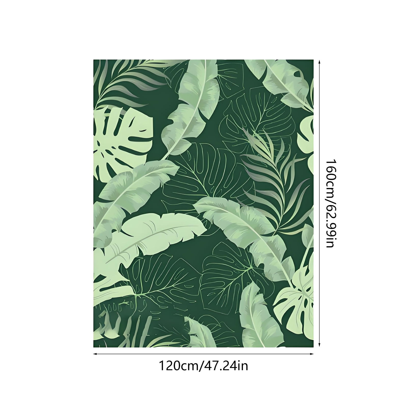 Summercome Outdoor Patio Rug 4x5 Waterproof Porch Deck Rug Stain Proof Non Fade Washable Outside Rug Carpet, Large Indoor Outdoor Area Rug for Living Room Bedroom Home Office, Green Tropical Plants