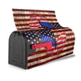 thumbnail image 4 of PHELIKA American Flag Painted Wood Wall America Butterfly Illustration 01 Magnetic Mailbox Covers Standard Size 25.5"H x 21"W, 4 of 8