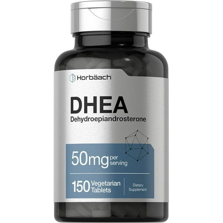 DHEA 50mg Supplement | 150 Tablets | by Horbaach