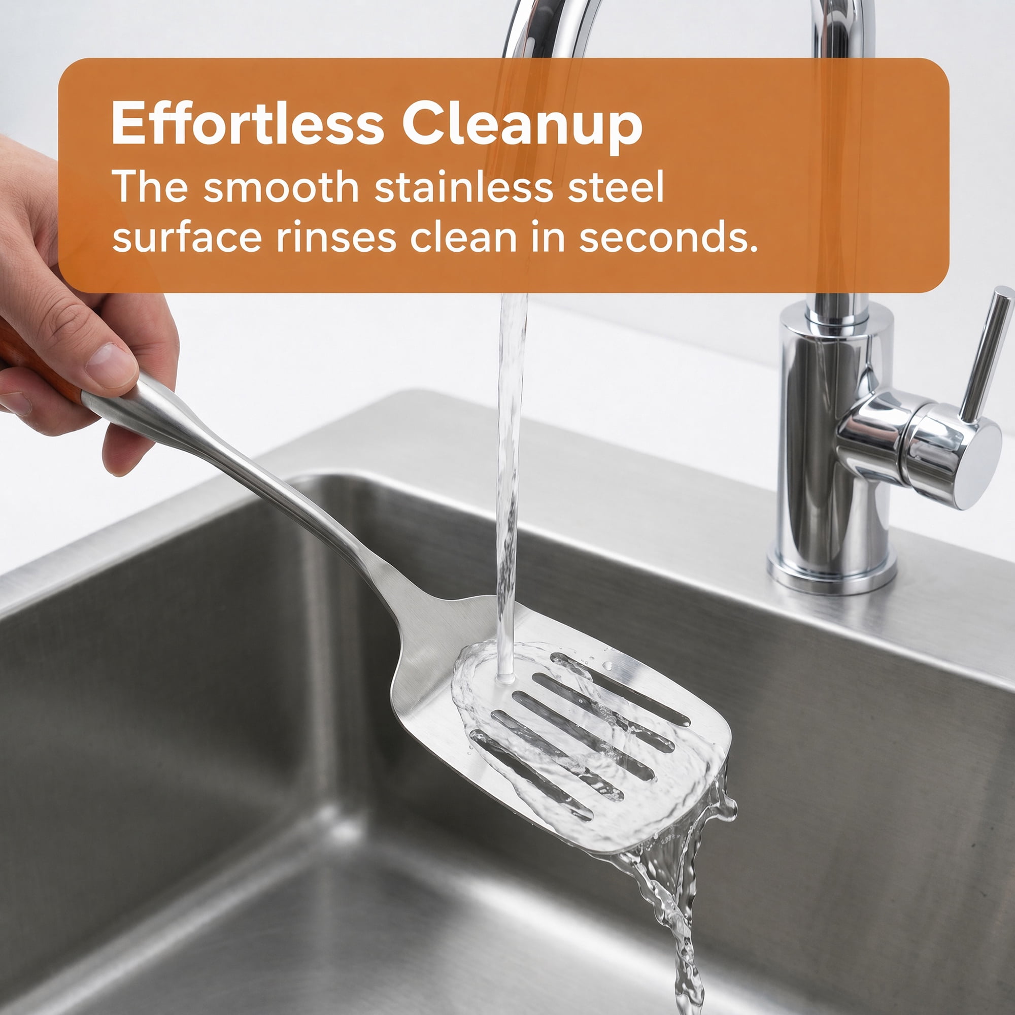 Unique Bargains Essential Stainless Steel Cooking Utensil Set for Cooking Brown B 2pcs
