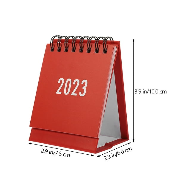 Calendrier de Bureau 2022 2 pcs Calendriers en papier pratiques pliant mini  calendriers à la maison Ornement à la maison durable et pratique à