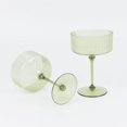 thumbnail image 3 of Efavormart 24-Pack Premium Disposable Cocktail Glasses – 10oz Dusty Sage Green Ribbed Plastic Coupe Champagne Cups with Detachable Stem & Base – Party & Event Drinkware, 3 of 4