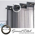 thumbnail image 2 of Quality Home Linen-Textured Semi-Sheer Grommet Curtains, 2 of 4
