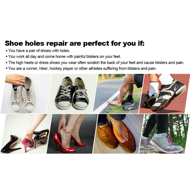 Shoe Heel Repair, One House 4 Pairs Self-Adhesive Inside Shoe Patches for  Holes, Shoe Hole Repair Patch Kit for Sneaker, Leather Shoes, High Heels