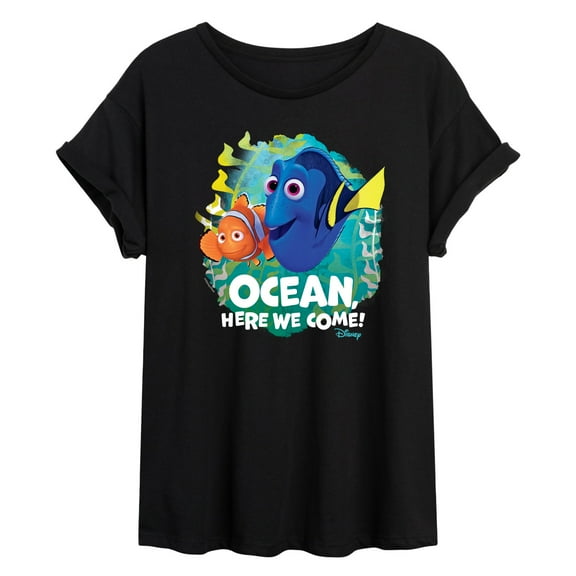 Disney Finding Dory - Ocean Here We Come - Juniors Ideal Flowy Muscle T-Shirt