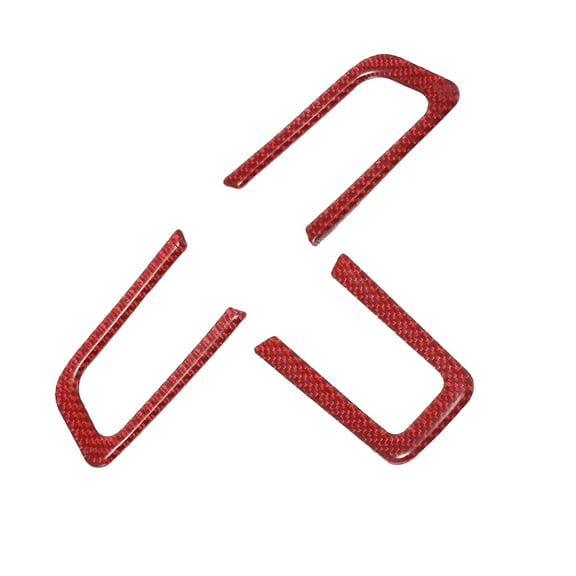 3pcs Carbon Fiber Steering Wheel Insert Decoration Cover Trim Stickers for Ford for Mustang 2015-2022 Accessories Red