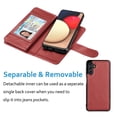 thumbnail image 3 of 6.5" Galaxy A13 Wallet Case, Samsung Galaxy A13 2021 PU Leather Case, Njjex Luxury PU Leather 9 Card Slots Holder Carrying Folio Flip Cover [Detachable Magnetic Hard Case] & Kickstand & Hand Strap, 3 of 5