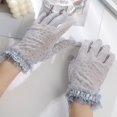 thumbnail image 5 of Guantes cortos elegantes para mujer y niña, guantes de verano de cortesía para cena de boda, 5 of 5