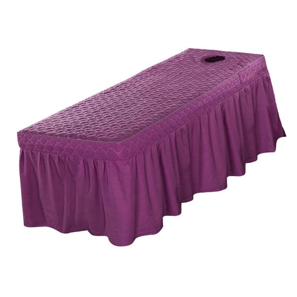 Falda para camilla de masajes Beauty de 75 x 31 pulgadas, funda para sábana, champú cosmético Púrpura
