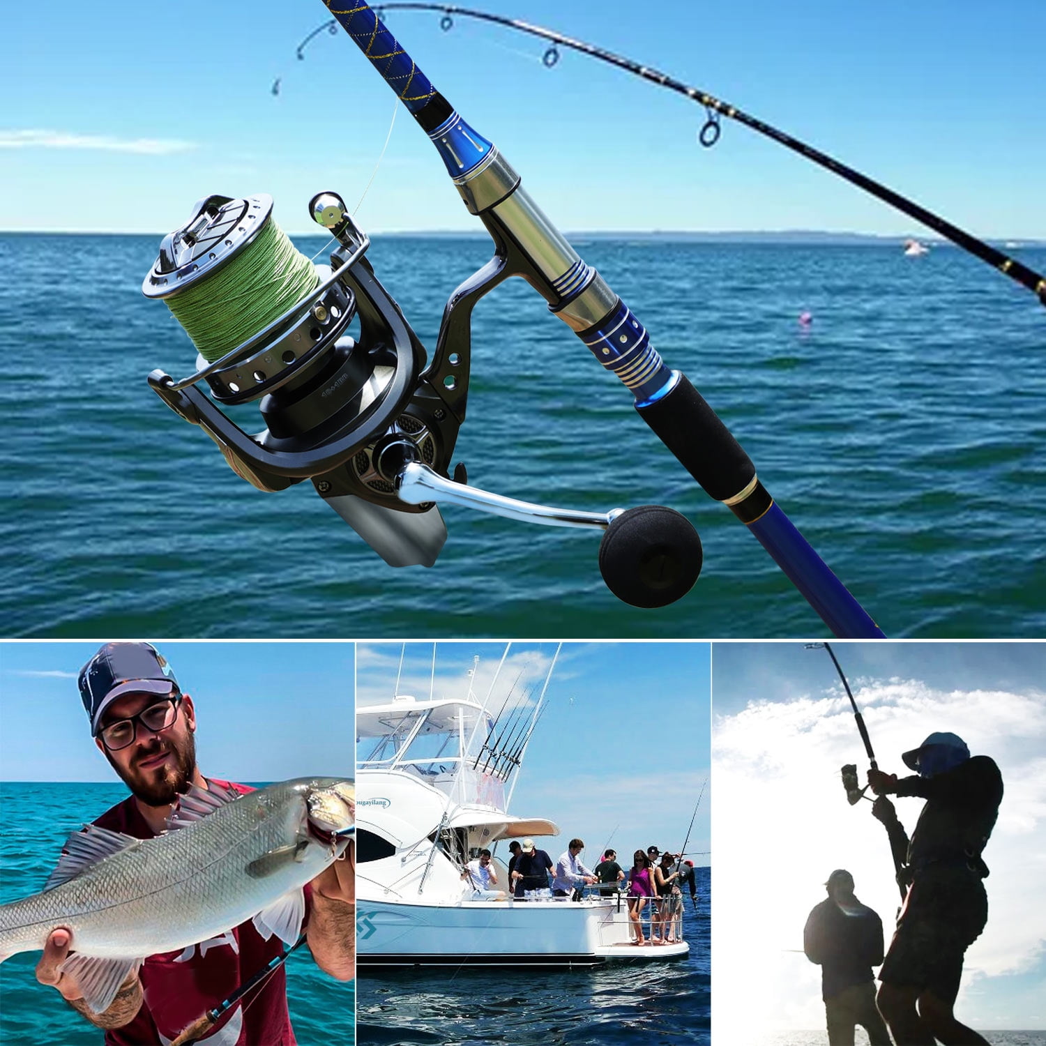 YONGZHI Fishing Reels 10000 Surf Fishing 13+1 Stainless BB Ultra