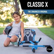 EzyRoller: Classic X - Blue - Ride-On Scooter, Cambering Motion, Pedal Free Cart, Hand Brakes, Extendable Frame, 154lb Capacity, Kids Ages 4+