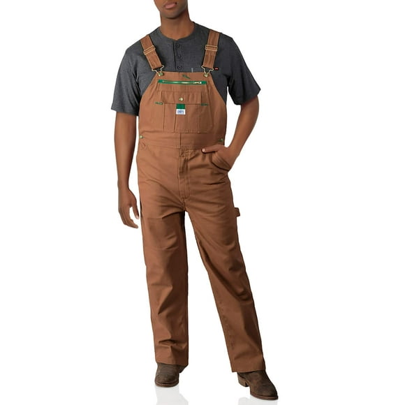 Liberty mens Duck Bib Overalls Pecan 36W x 32L US