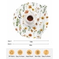 thumbnail image 6 of 15 Inch Round Placemats Set of 6, Yellow Spring Floral Non Slip Heat Insulation PP Table Mats, Flowers Leaves Elegant Pastoral Washable Place Mats for Kitchen Dining Party Table Decor, 6 of 7