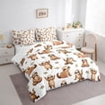 thumbnail image 3 of Manfei Animal Sloth 7-Piece Twin Bedding Sets,Jungle Safari Bedding Comforter Set,Kawaii Wildlife Breathable Sheet Sets,Super Cozy Cartoon Room Decorative,Reversible, 3 of 7