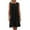 sundresses for women#02Black, variant on yoeyez Dresses for Women Plus Size Maxi Summer Cotton Linen Smocked Sun Dress Square Neck Sleeveless Pleated Dresses Loose Fit Solid Knee Length Dress Coffee,XXXXXL