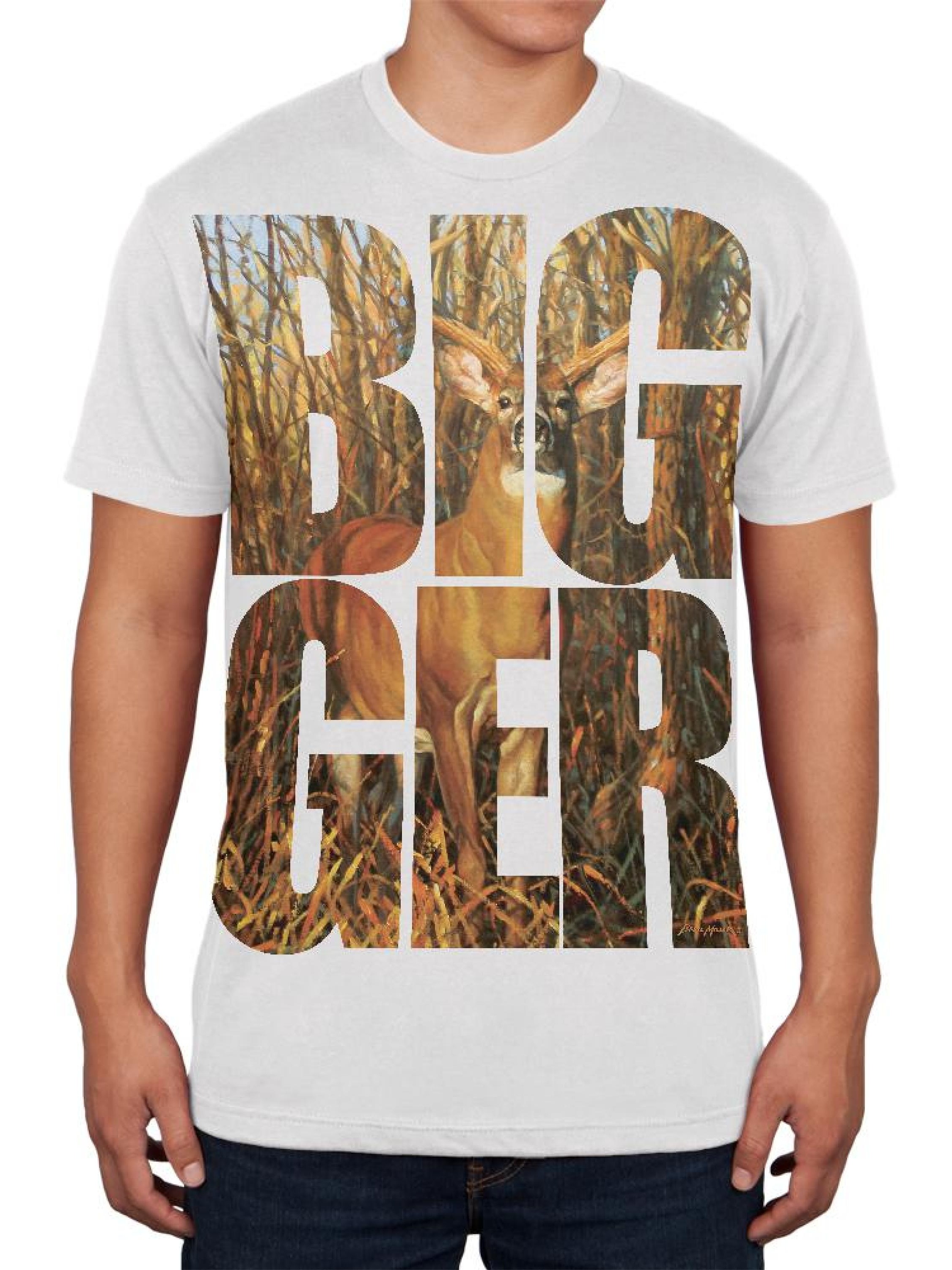 Deer Buck White Adult Soft T-Shirt 