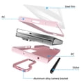 thumbnail image 4 of Decase for Samsung Galaxy Z Fold 7 Case with Pen Holder & Stylus, Camera Frame Stand,Pen Slot Phone Case with Screen Protector Matte PC Bumper Anti-Scratch Kickstand Cover for Z Fold 7,Pink, 4 of 12