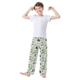 thumbnail image 3 of Wobogo Green Cartoon Dinosaur Long Pajama Pants Bottoms Soft Sleepwear with Pockets, 3 of 9