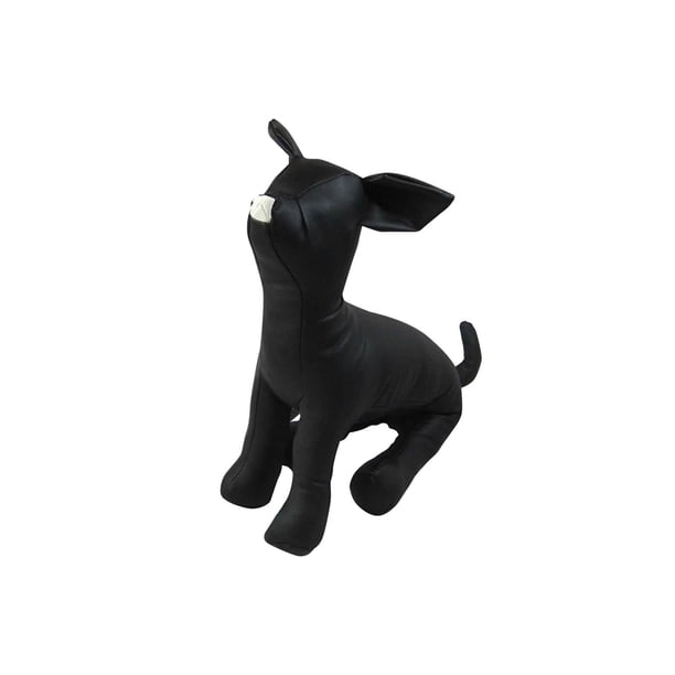Maniquíes de perro Yuyangstore cuero PU posición sentada Talla S Negro