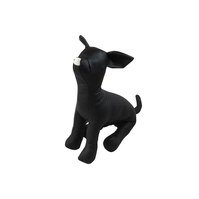 Maniquíes de perro Yuyangstore cuero PU posición sentada Talla S Negro
