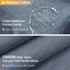 thumbnail image 2 of BTTN Cortina de ducha azul gris – Juego de cortina de ducha de tela con textura de lino con 12 ganchos de plástico, cortinas de baño decorativas impermeables de lujo para hotel, lavable a máquina, 72, 2 of 5