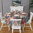 thumbnail image 2 of Pioneer Flower Floral Print Pattern Round Tablecloth 60"x60",Wrinkle Wipeable Table Cloth for Kitchen Dining Room Picnic Patio Party, 2 of 6