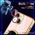 thumbnail image 4 of Phone 14 Pro Case Astronaut Cute Girls Women Girly Unique Phone Cases with Hidden Stand Kickstand 6D Design with Camera Lens Protector Cover for 14 Pro 6.1'', 4 of 12