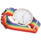 thumbnail image 4 of Reloj con diseño de arcoíris Reloj de pulsera unisex Reloj de cuarzo de moda Decoración de muñeca delicada Oro rosa, 4 of 4