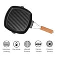 thumbnail image 4 of Portable Folding Non Stick Frying Pan With Anti Scald Wooden Handle Cast Iron For Cooking Camping Dining, 4 of 8