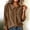Coffee, variant on Dpjklzsn Women's Corduroy Long-Sleeve Peter Pan Collar Button-Front Blouse
